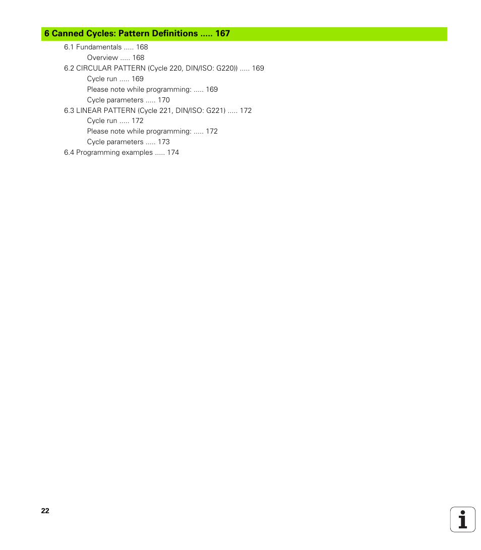 Canned cycles: pattern definitions | HEIDENHAIN iTNC 530 (340 49x-05) Cycle programming User Manual | Page 22 / 497