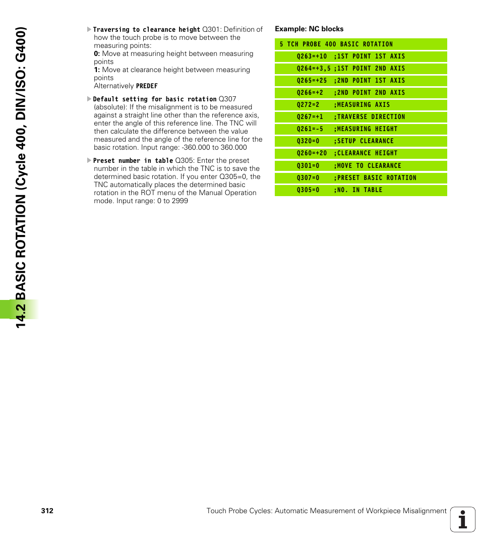 HEIDENHAIN iTNC 530 (340 49x-05) Cycle programming User Manual | Page 312 / 497