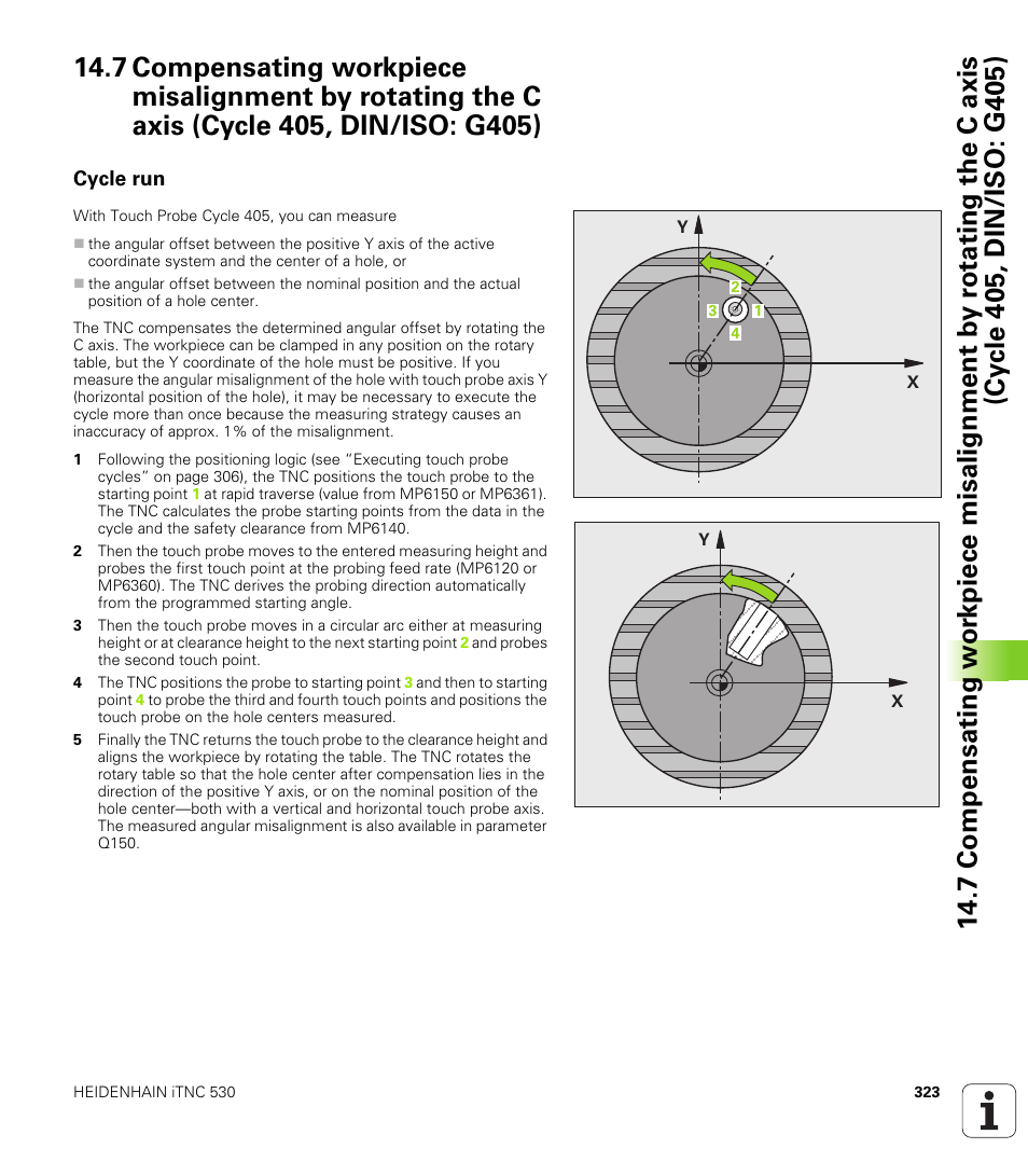 Cycle run | HEIDENHAIN iTNC 530 (340 49x-05) Cycle programming User Manual | Page 323 / 497