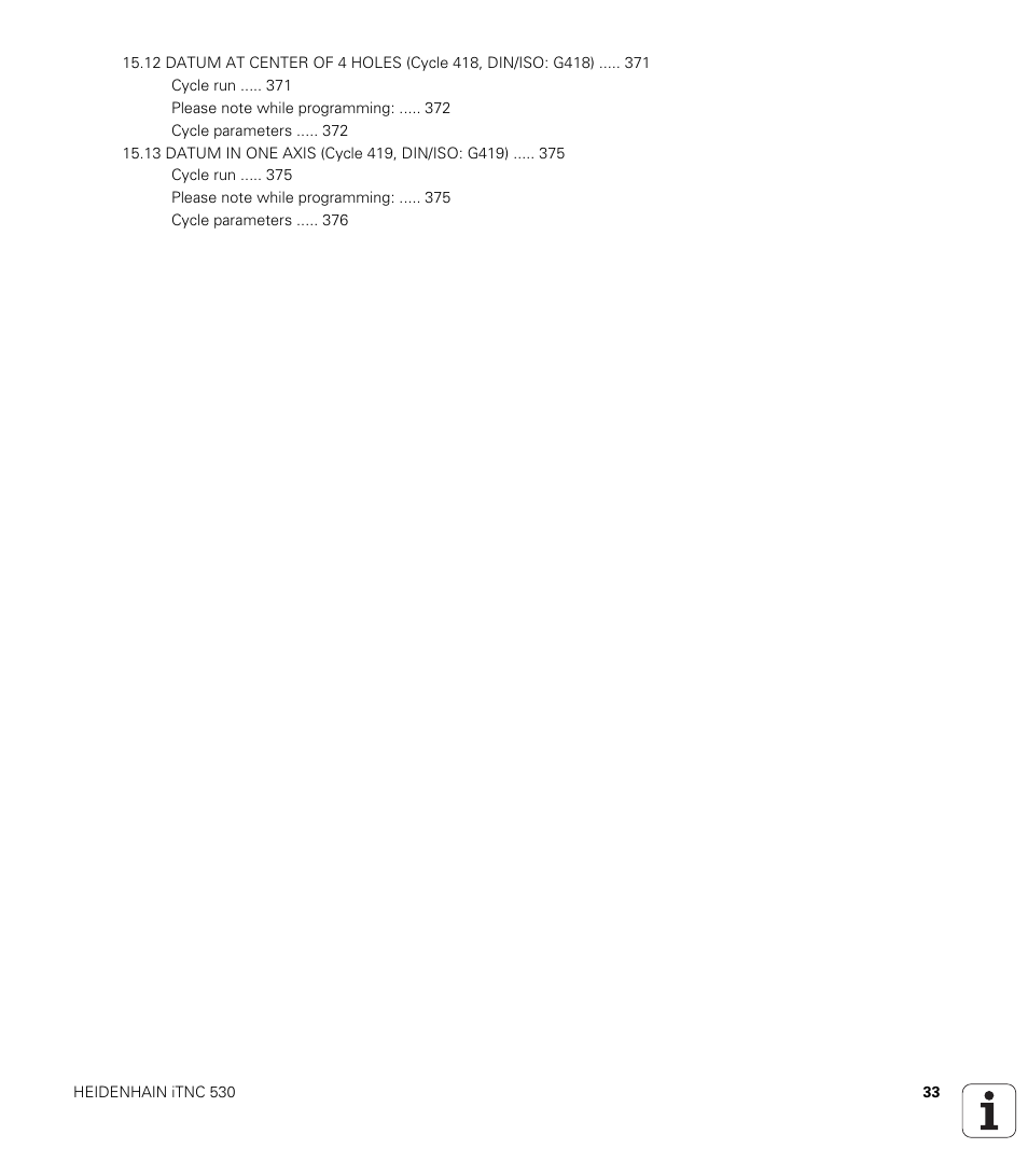 HEIDENHAIN iTNC 530 (340 49x-05) Cycle programming User Manual | Page 33 / 497