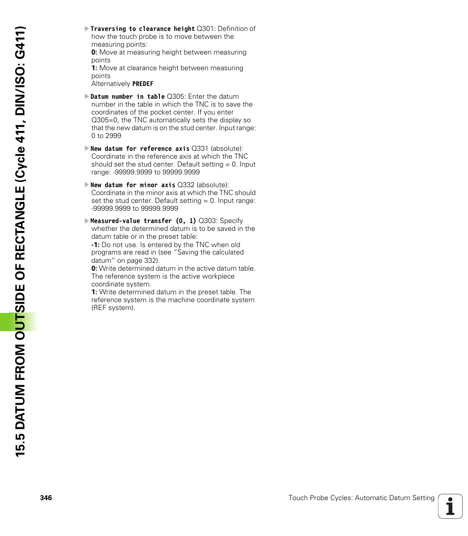 HEIDENHAIN iTNC 530 (340 49x-05) Cycle programming User Manual | Page 346 / 497