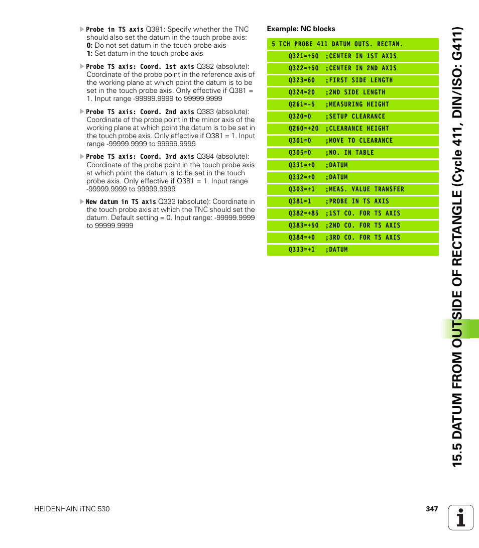 HEIDENHAIN iTNC 530 (340 49x-05) Cycle programming User Manual | Page 347 / 497