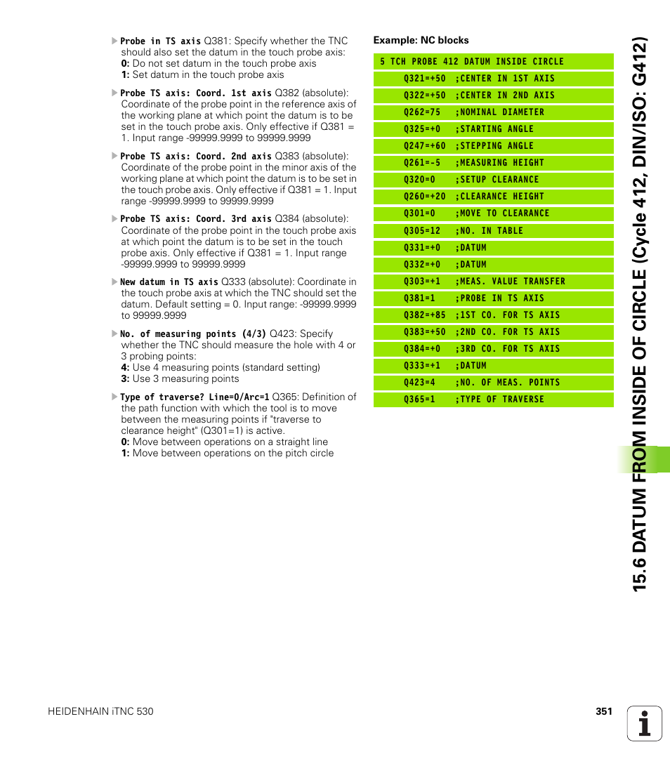 HEIDENHAIN iTNC 530 (340 49x-05) Cycle programming User Manual | Page 351 / 497