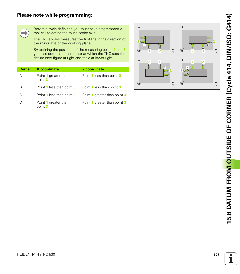 Please note while programming | HEIDENHAIN iTNC 530 (340 49x-05) Cycle programming User Manual | Page 357 / 497