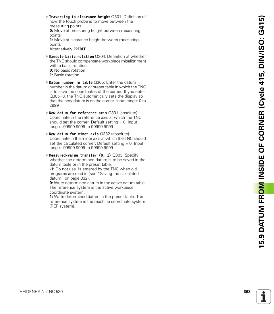 HEIDENHAIN iTNC 530 (340 49x-05) Cycle programming User Manual | Page 363 / 497
