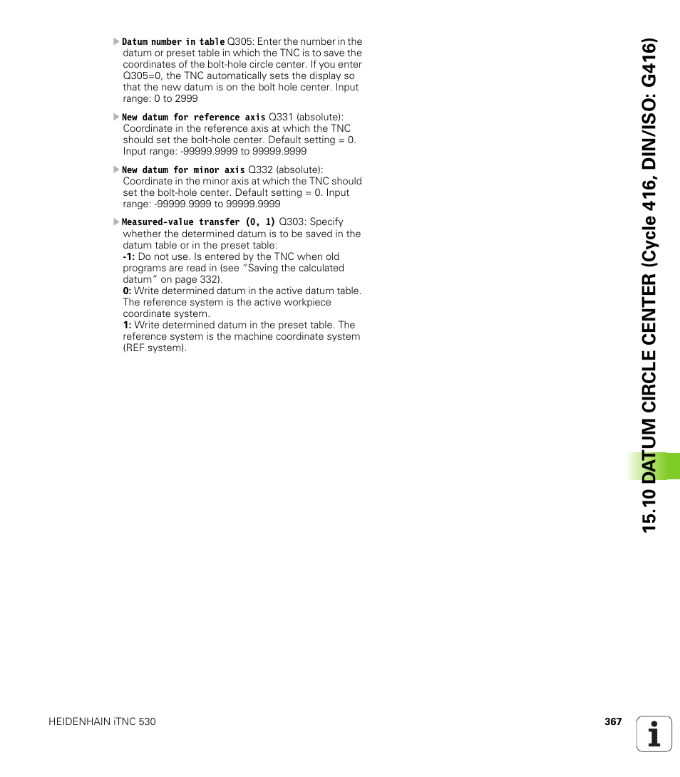 HEIDENHAIN iTNC 530 (340 49x-05) Cycle programming User Manual | Page 367 / 497