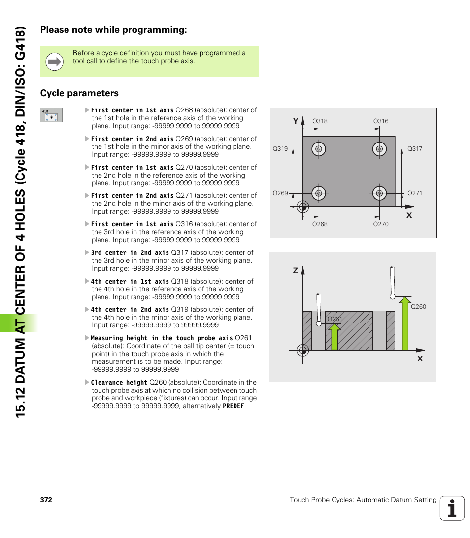 Please note while programming, Cycle parameters | HEIDENHAIN iTNC 530 (340 49x-05) Cycle programming User Manual | Page 372 / 497