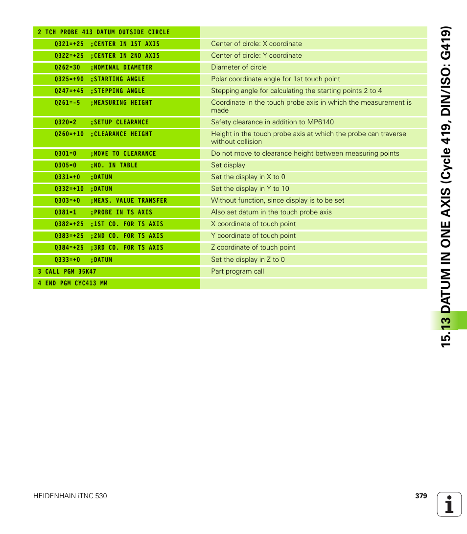 HEIDENHAIN iTNC 530 (340 49x-05) Cycle programming User Manual | Page 379 / 497