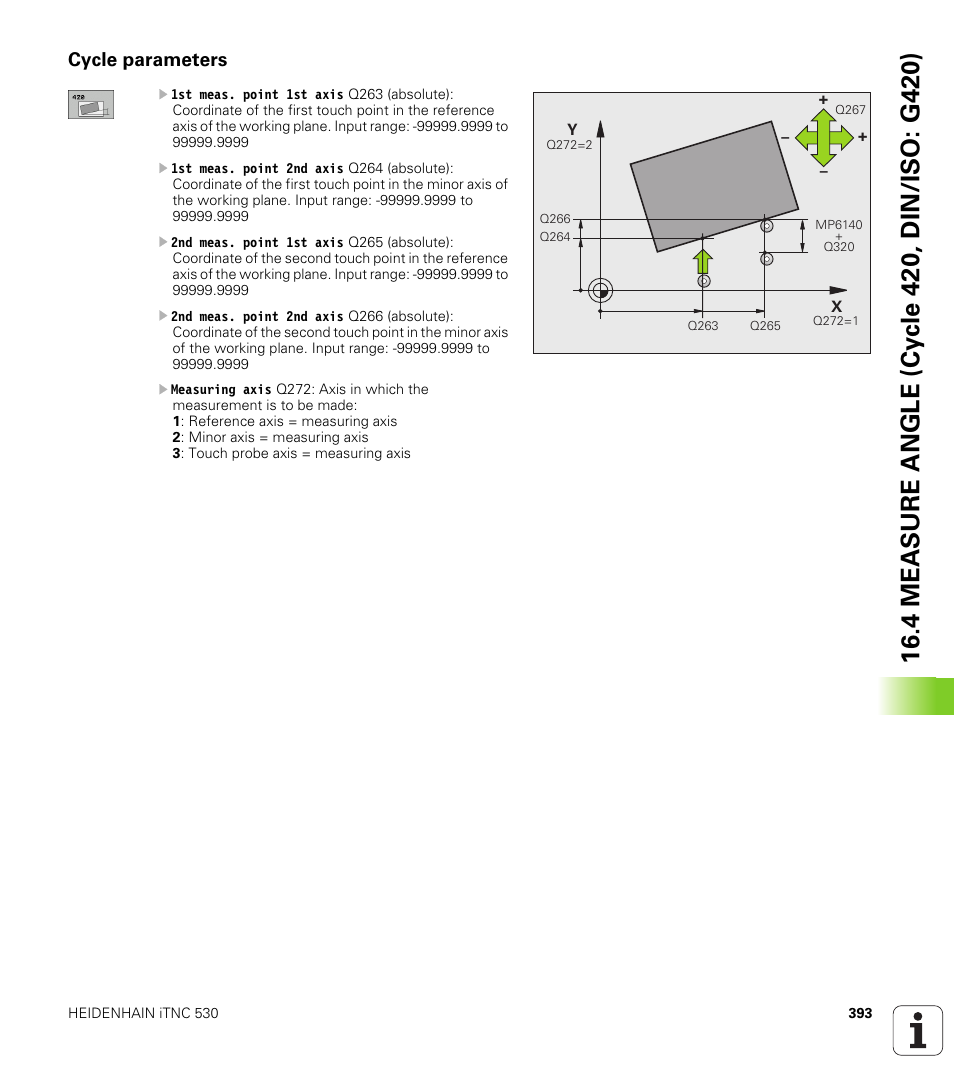 Cycle parameters | HEIDENHAIN iTNC 530 (340 49x-05) Cycle programming User Manual | Page 393 / 497