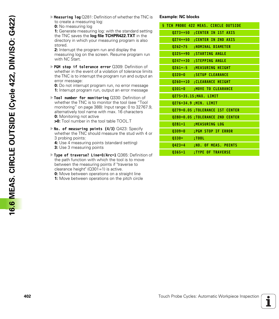 HEIDENHAIN iTNC 530 (340 49x-05) Cycle programming User Manual | Page 402 / 497