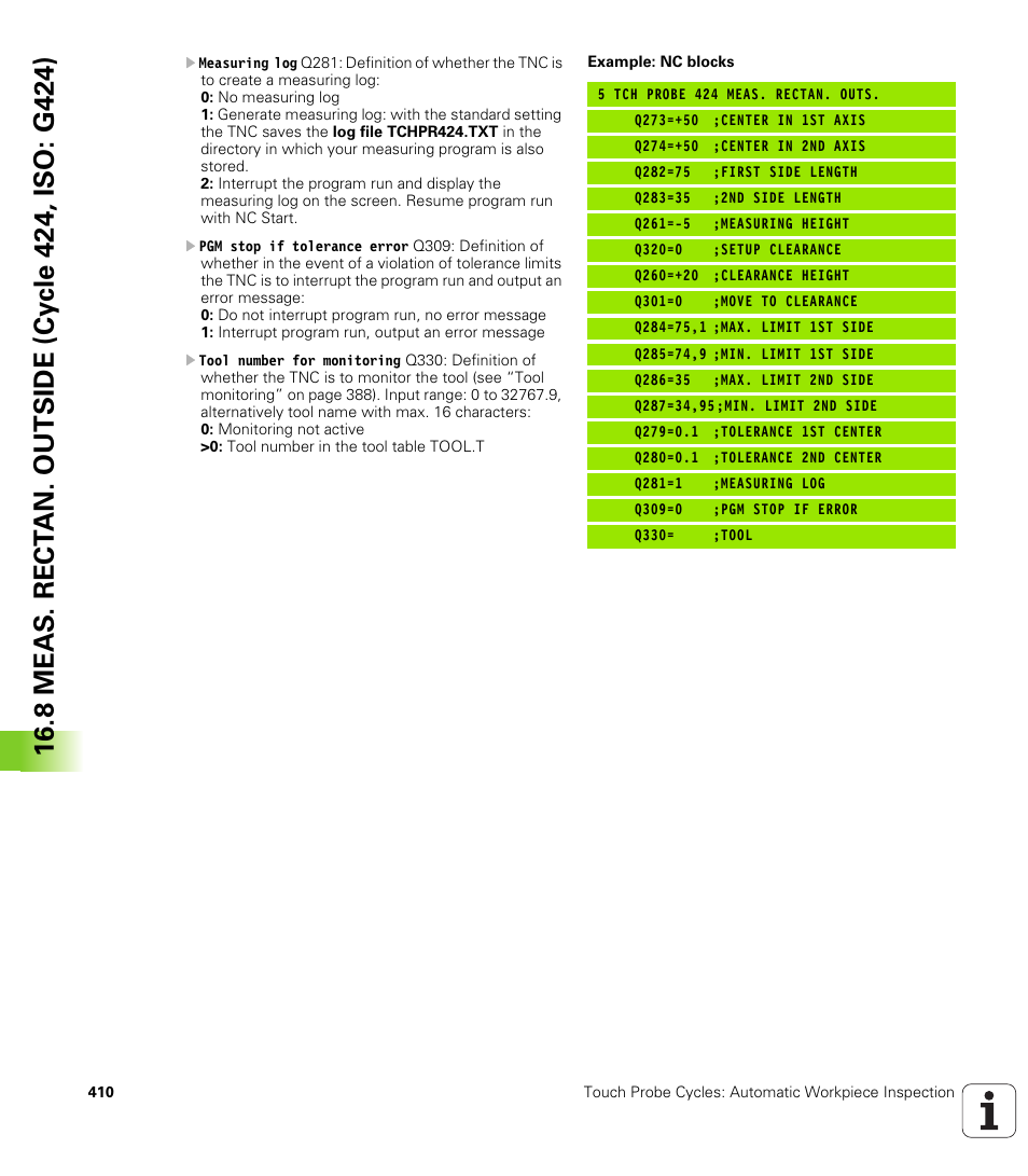 HEIDENHAIN iTNC 530 (340 49x-05) Cycle programming User Manual | Page 410 / 497