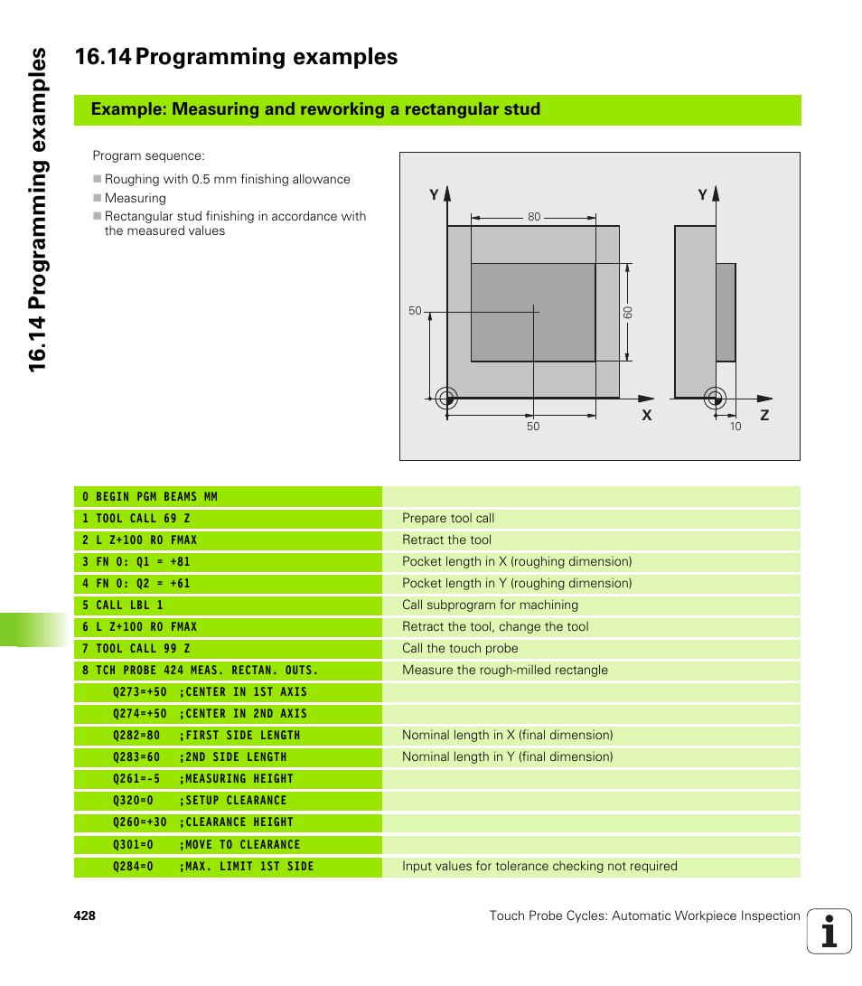 14 programming examples | HEIDENHAIN iTNC 530 (340 49x-05) Cycle programming User Manual | Page 428 / 497