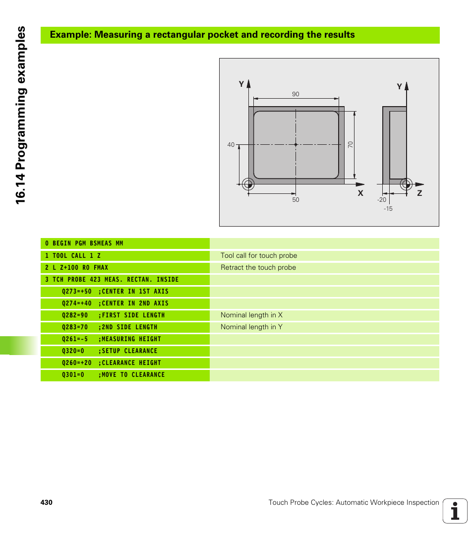 14 pr ogr amming examples | HEIDENHAIN iTNC 530 (340 49x-05) Cycle programming User Manual | Page 430 / 497