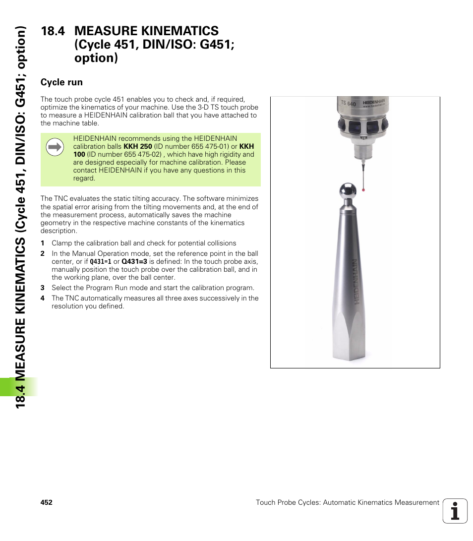 Cycle run | HEIDENHAIN iTNC 530 (340 49x-05) Cycle programming User Manual | Page 452 / 497