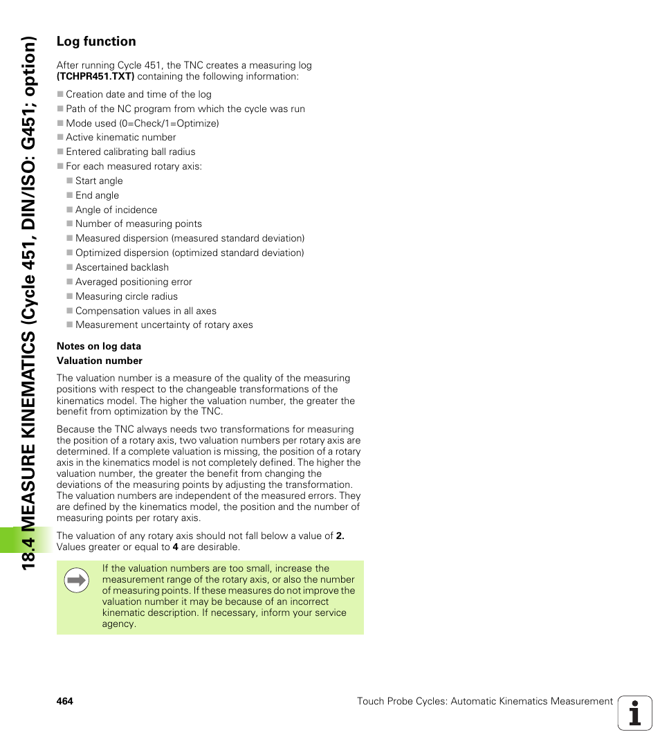 Log function | HEIDENHAIN iTNC 530 (340 49x-05) Cycle programming User Manual | Page 464 / 497