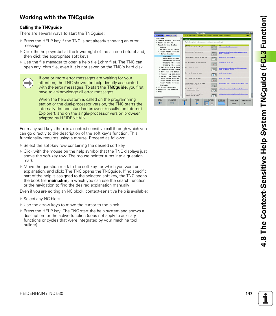 Working with the tncguide | HEIDENHAIN iTNC 530 (340 49x-05) ISO programming User Manual | Page 147 / 606