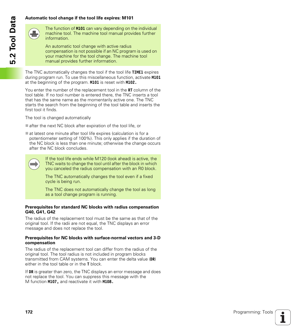2 t ool d a ta | HEIDENHAIN iTNC 530 (340 49x-05) ISO programming User Manual | Page 172 / 606
