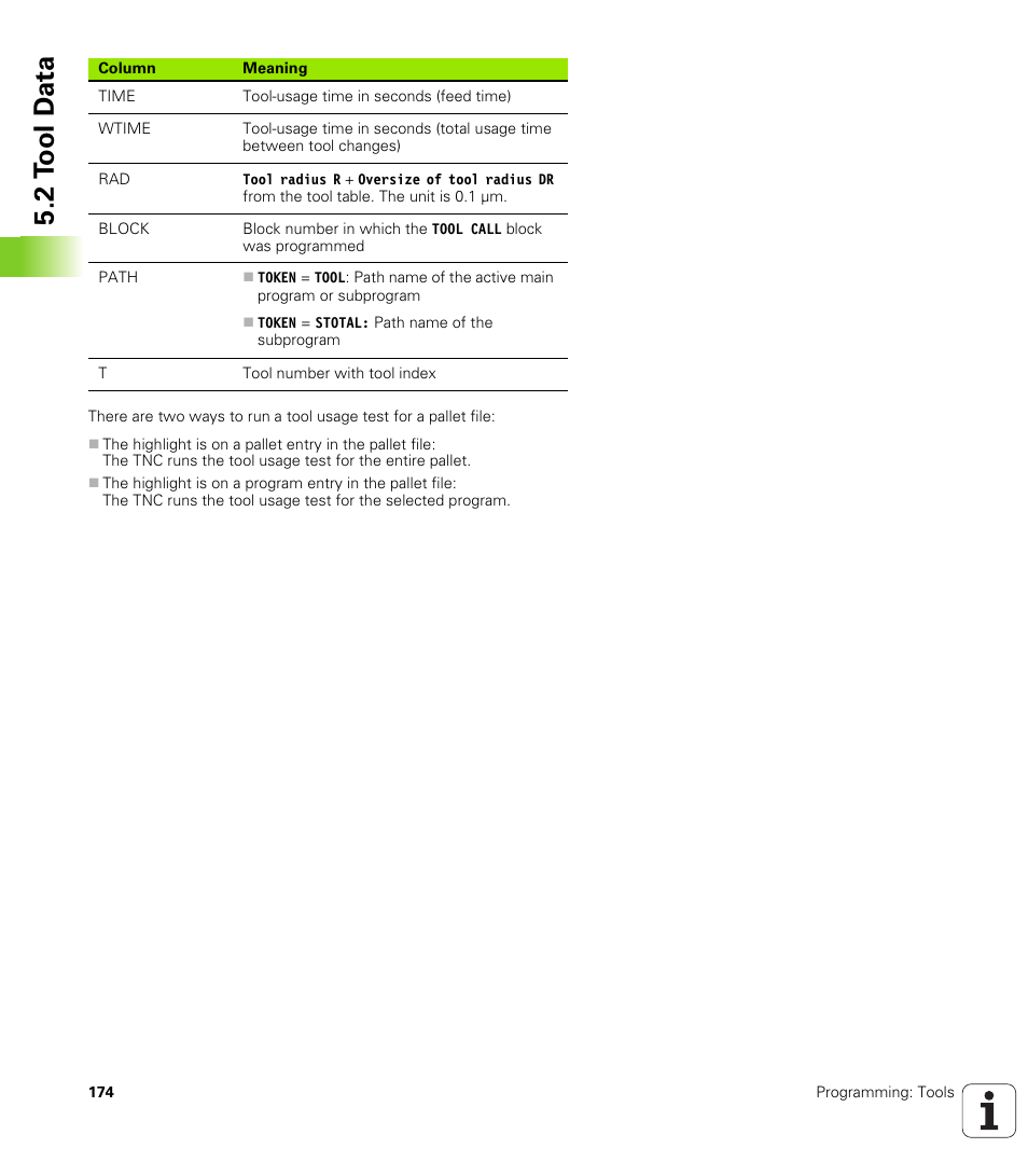 2 t ool d a ta | HEIDENHAIN iTNC 530 (340 49x-05) ISO programming User Manual | Page 174 / 606