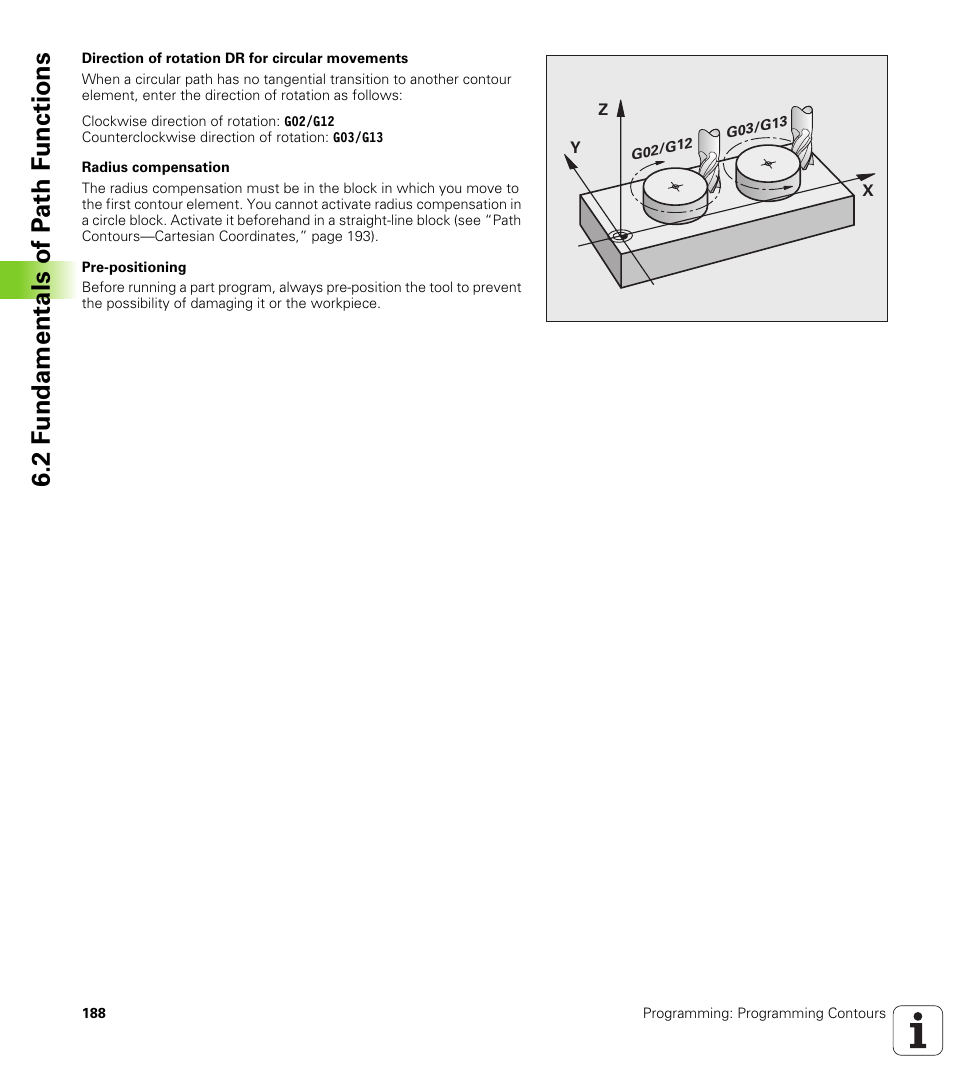 2 f undamentals of p a th f unctions | HEIDENHAIN iTNC 530 (340 49x-05) ISO programming User Manual | Page 188 / 606