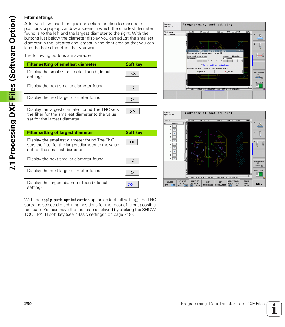 1 pr ocessing dxf files (sof tw ar e option) | HEIDENHAIN iTNC 530 (340 49x-05) ISO programming User Manual | Page 230 / 606