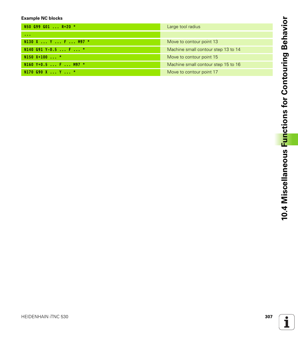 HEIDENHAIN iTNC 530 (340 49x-05) ISO programming User Manual | Page 307 / 606