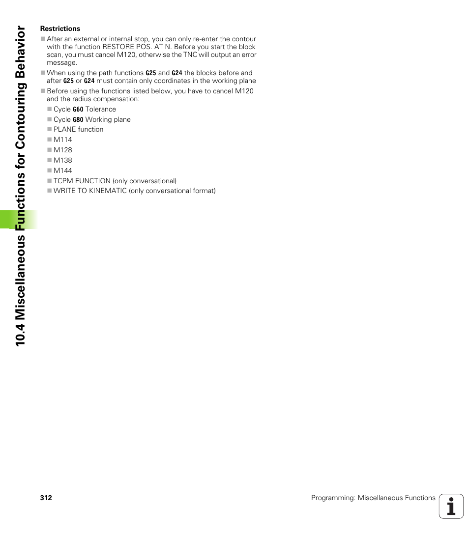 HEIDENHAIN iTNC 530 (340 49x-05) ISO programming User Manual | Page 312 / 606