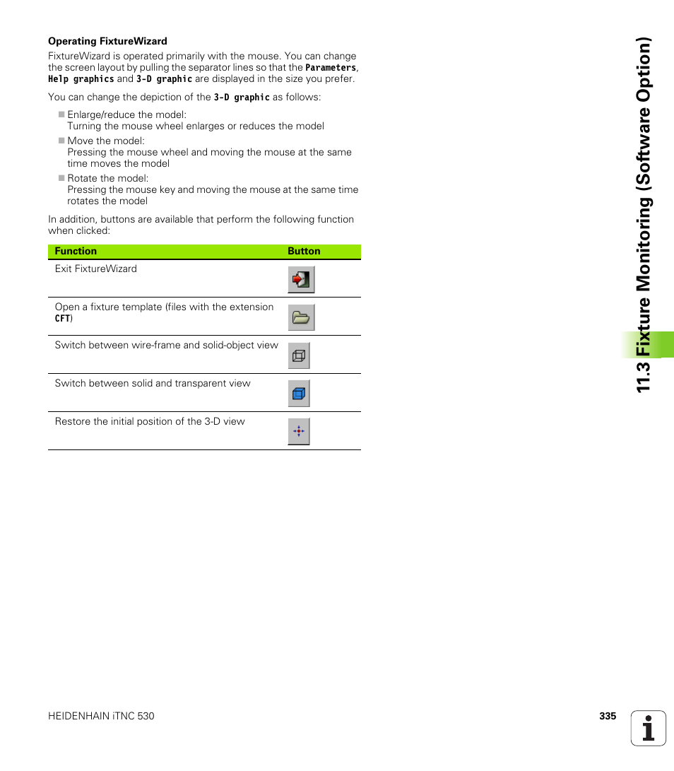 3 fixt ur e monit o ri ng (sof tw ar e option) | HEIDENHAIN iTNC 530 (340 49x-05) ISO programming User Manual | Page 335 / 606
