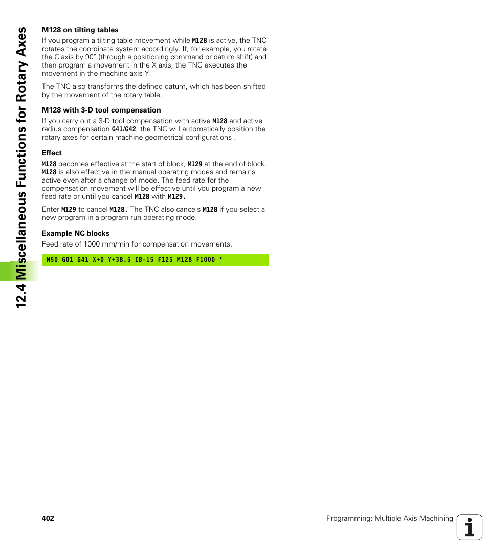 HEIDENHAIN iTNC 530 (340 49x-05) ISO programming User Manual | Page 402 / 606