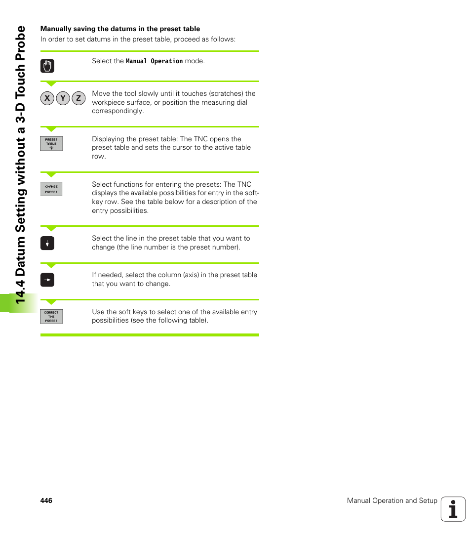 4 d a tu m set ting without a 3-d t o uc h pr obe | HEIDENHAIN iTNC 530 (340 49x-05) ISO programming User Manual | Page 446 / 606