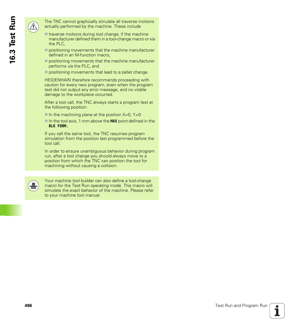 3 t e st run | HEIDENHAIN iTNC 530 (340 49x-05) ISO programming User Manual | Page 496 / 606