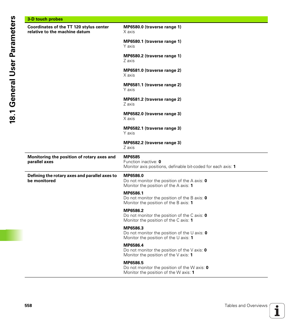 18 .1 gener a l user p a ra met e rs | HEIDENHAIN iTNC 530 (340 49x-05) ISO programming User Manual | Page 558 / 606
