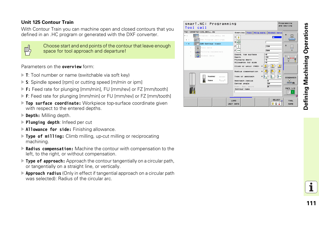 111 definin g machining operations | HEIDENHAIN iTNC 530 (340 49x-05) Pilot User Manual | Page 111 / 213