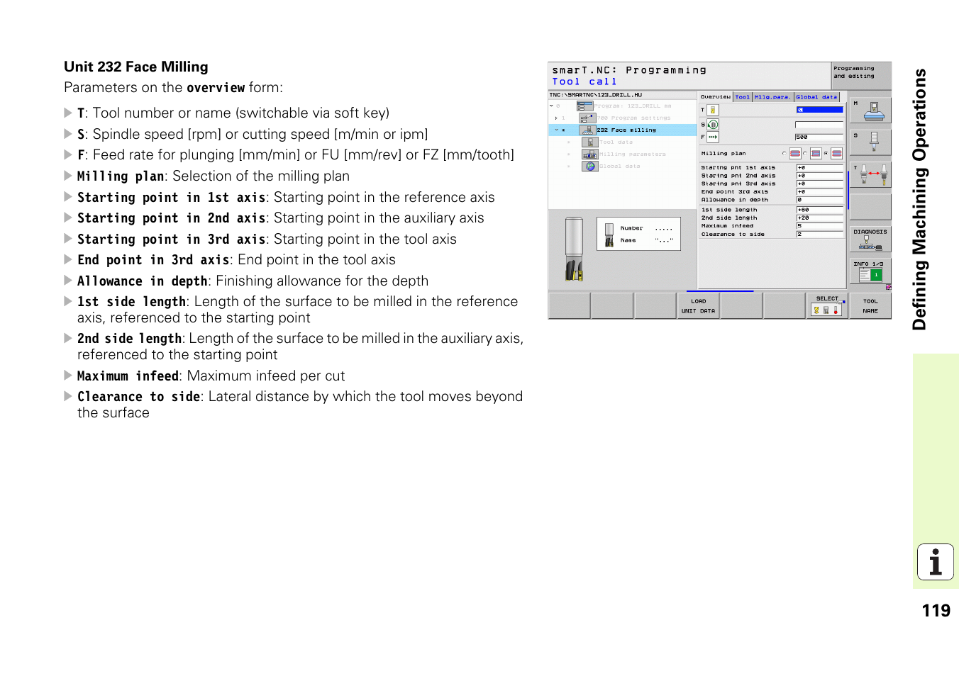 119 definin g machining operations | HEIDENHAIN iTNC 530 (340 49x-05) Pilot User Manual | Page 119 / 213