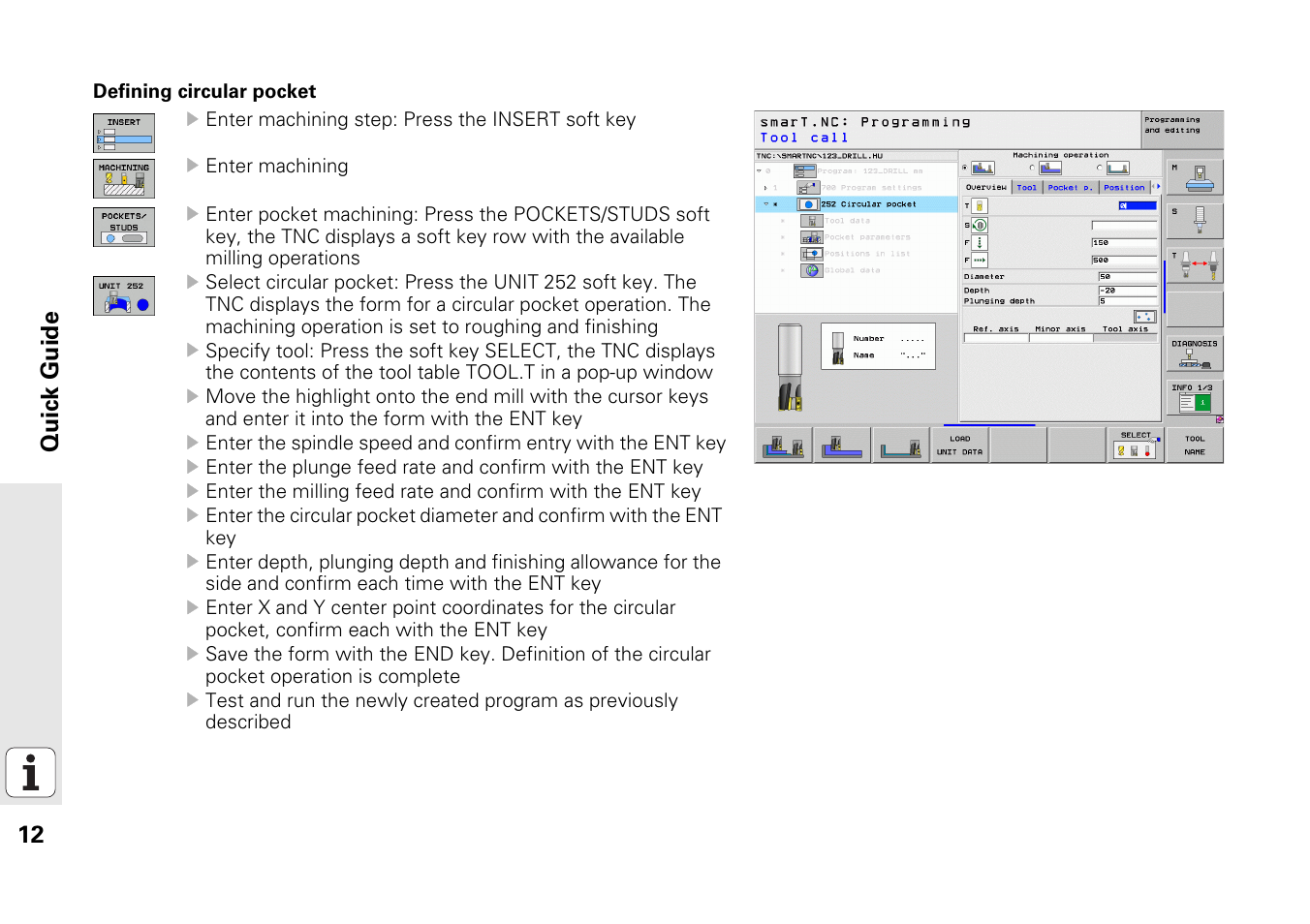 12 quick guide | HEIDENHAIN iTNC 530 (340 49x-05) Pilot User Manual | Page 12 / 213