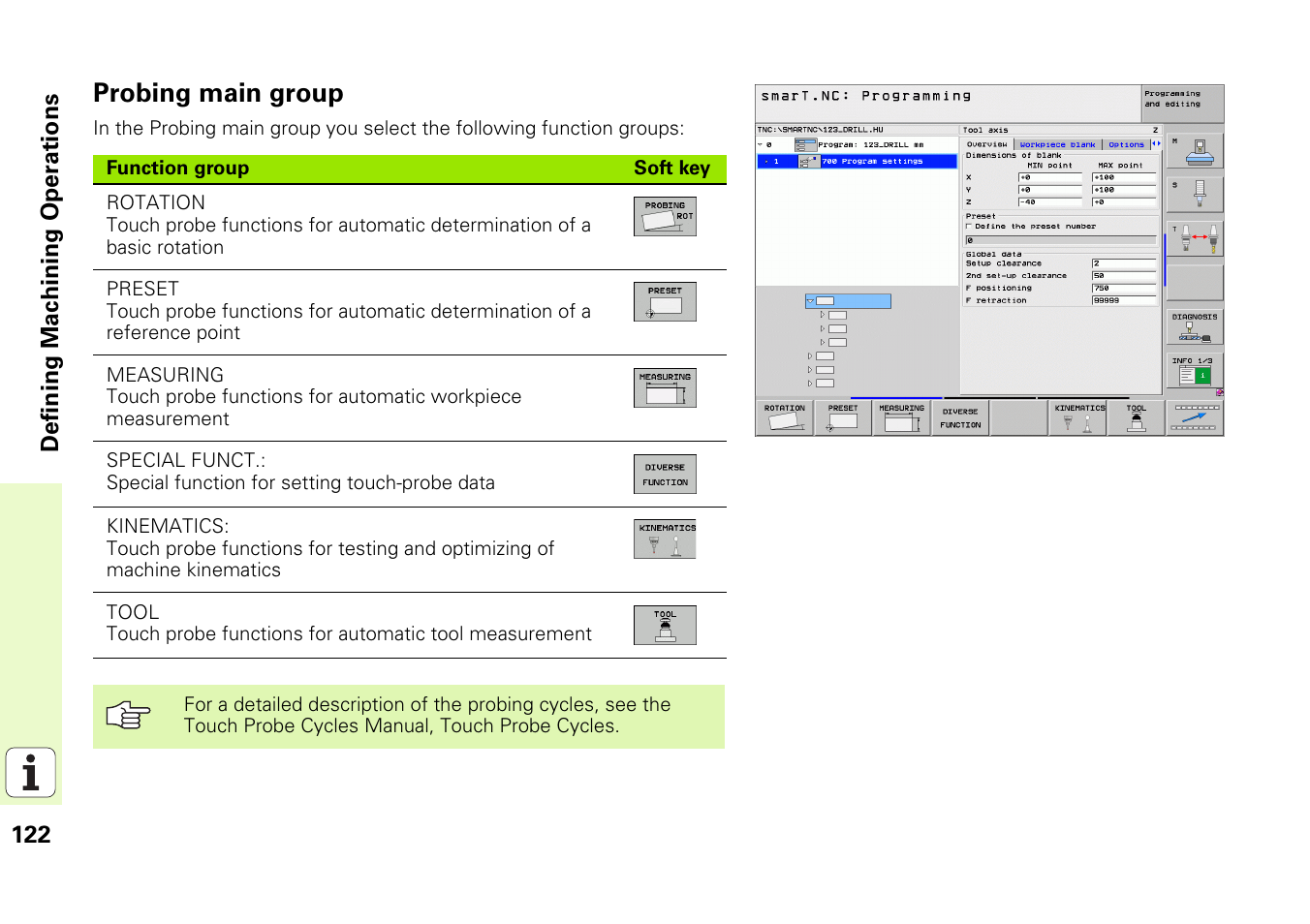 Probing main group | HEIDENHAIN iTNC 530 (340 49x-05) Pilot User Manual | Page 122 / 213