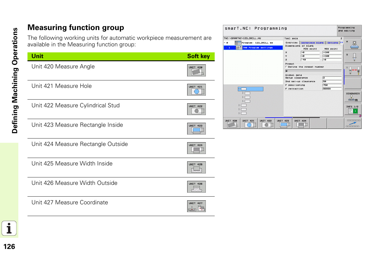 Measuring function group | HEIDENHAIN iTNC 530 (340 49x-05) Pilot User Manual | Page 126 / 213