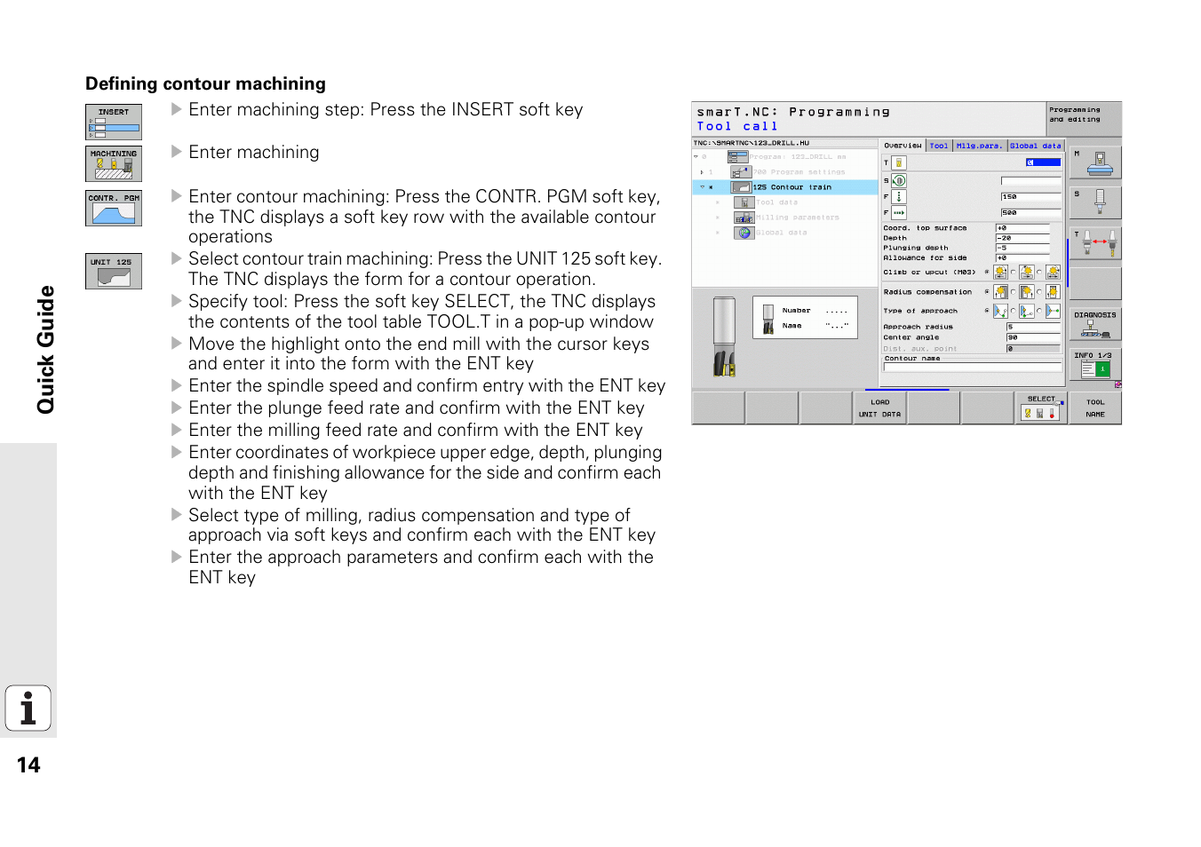 14 quick guide | HEIDENHAIN iTNC 530 (340 49x-05) Pilot User Manual | Page 14 / 213