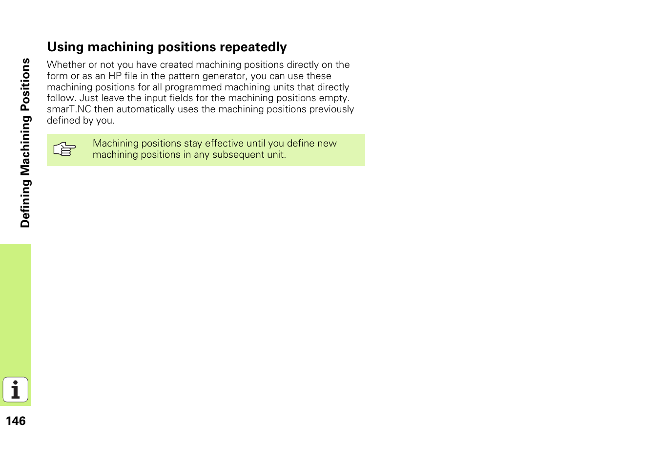 Using machining positions repeatedly | HEIDENHAIN iTNC 530 (340 49x-05) Pilot User Manual | Page 146 / 213