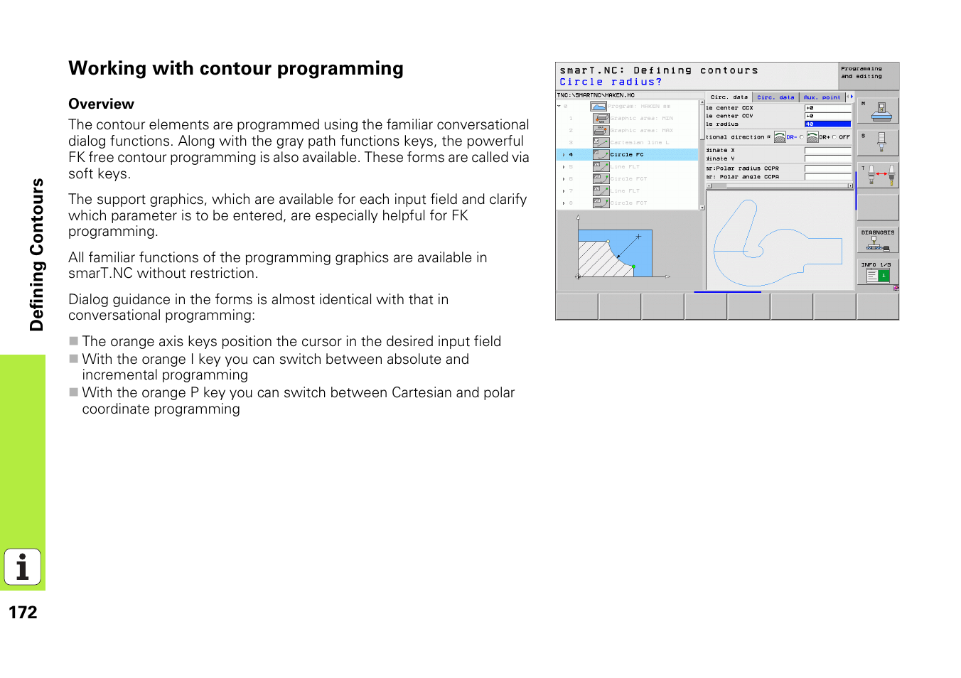 Working with contour programming | HEIDENHAIN iTNC 530 (340 49x-05) Pilot User Manual | Page 172 / 213