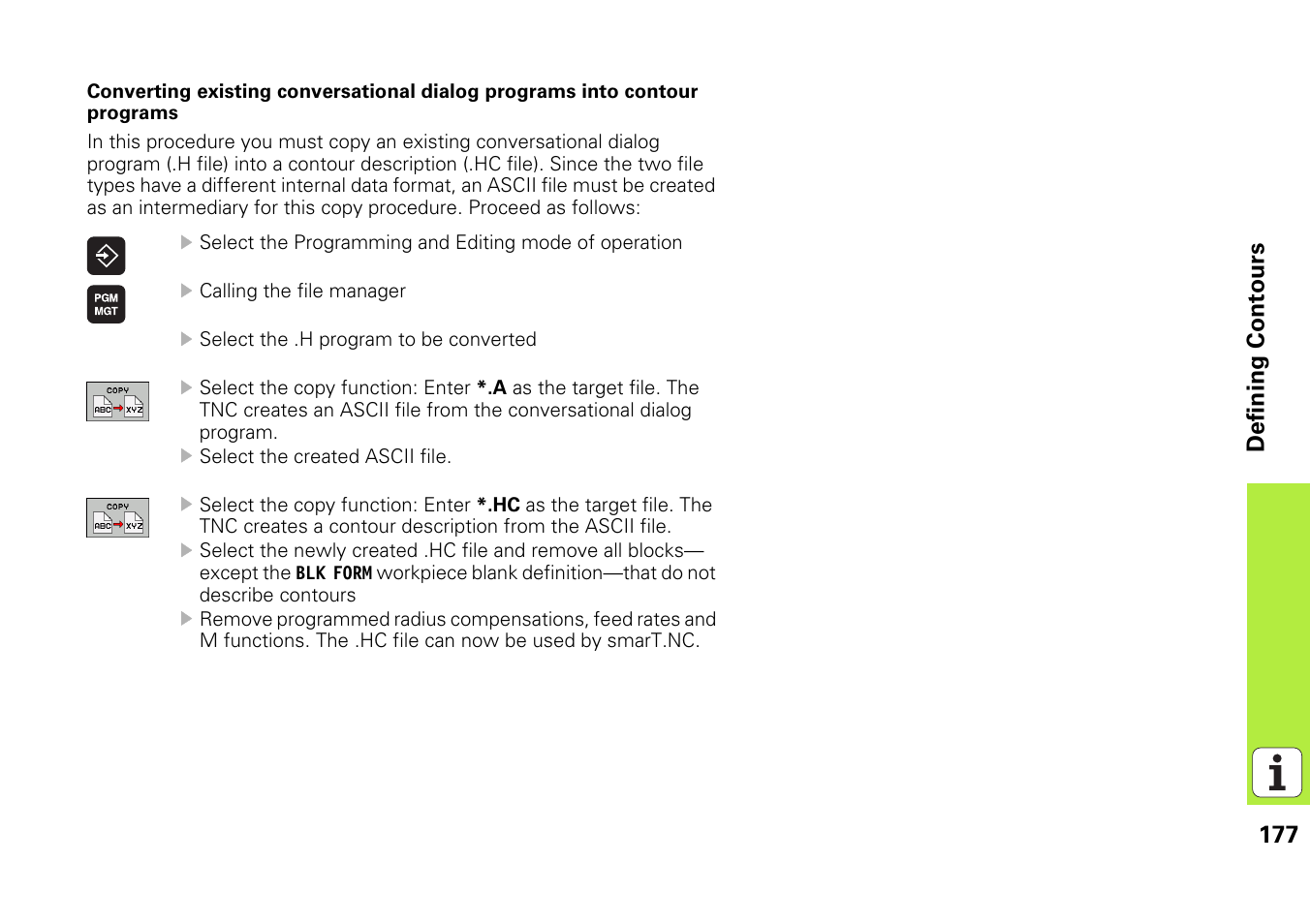177 definin g contours | HEIDENHAIN iTNC 530 (340 49x-05) Pilot User Manual | Page 177 / 213