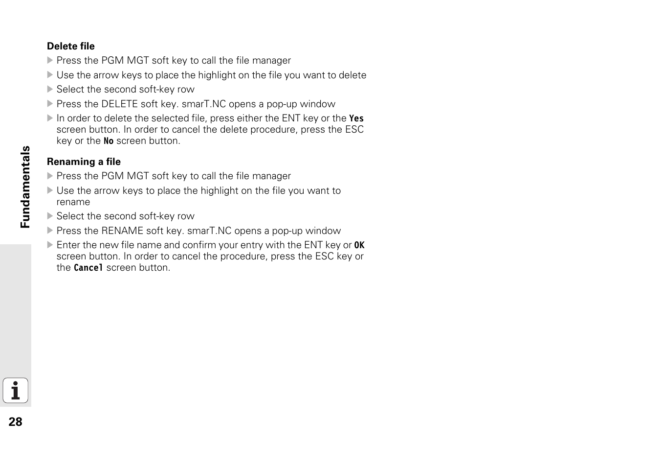 28 fun damentals | HEIDENHAIN iTNC 530 (340 49x-05) Pilot User Manual | Page 28 / 213