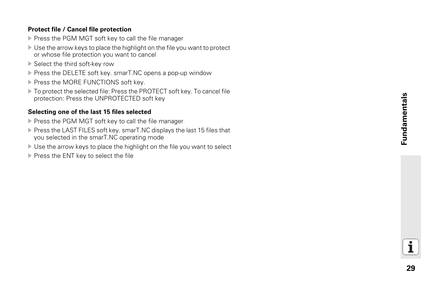 29 fun damentals | HEIDENHAIN iTNC 530 (340 49x-05) Pilot User Manual | Page 29 / 213