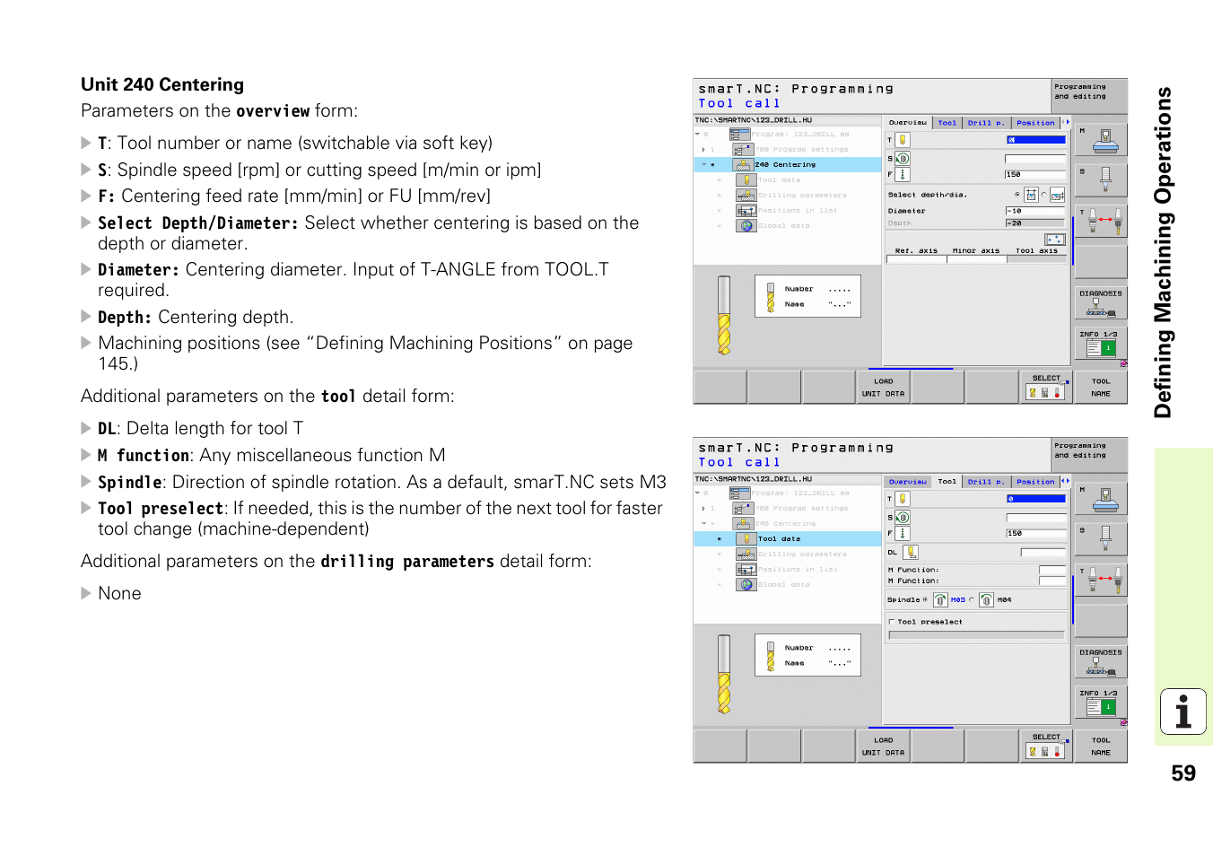 59 definin g machining operations | HEIDENHAIN iTNC 530 (340 49x-05) Pilot User Manual | Page 59 / 213