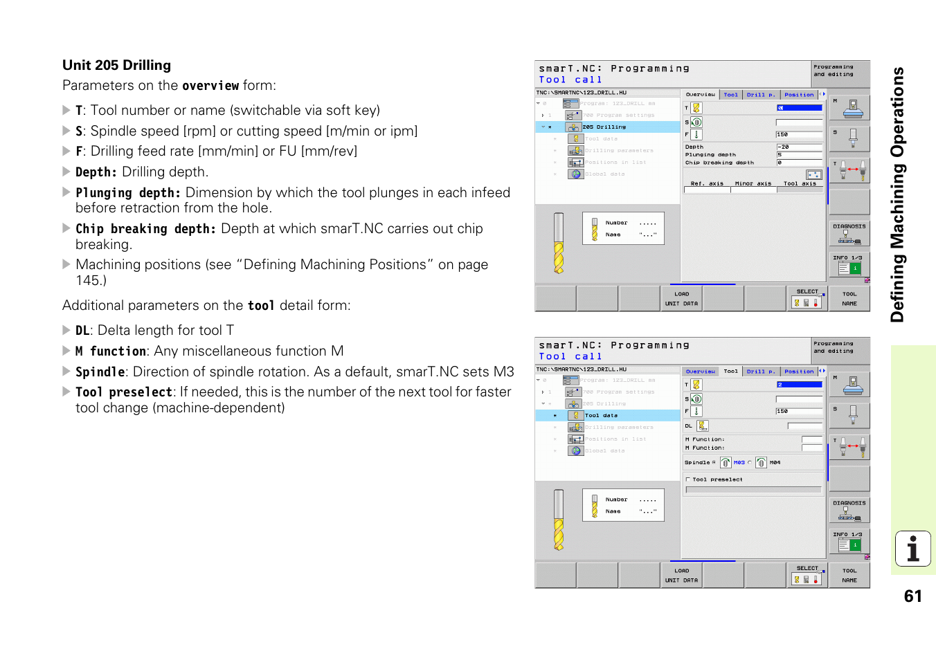 61 definin g machining operations | HEIDENHAIN iTNC 530 (340 49x-05) Pilot User Manual | Page 61 / 213