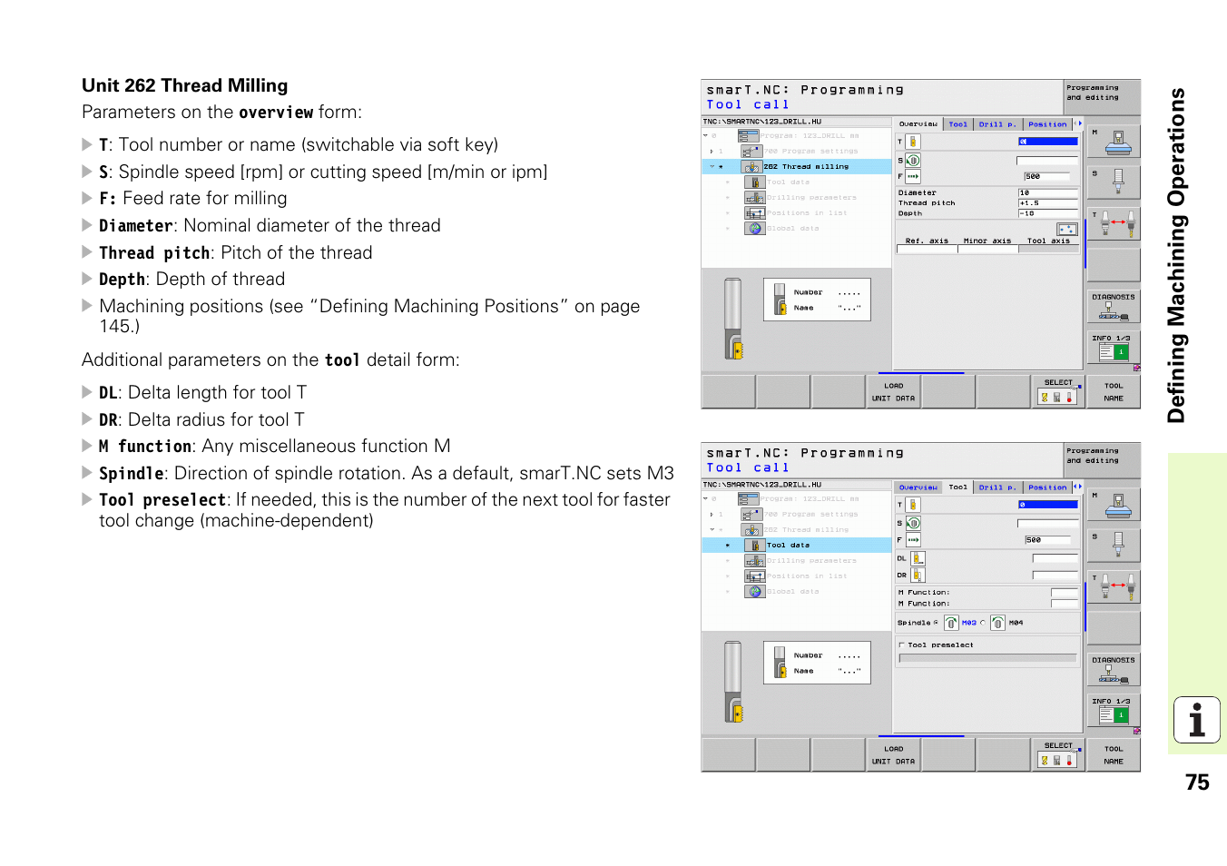 75 definin g machining operations | HEIDENHAIN iTNC 530 (340 49x-05) Pilot User Manual | Page 75 / 213