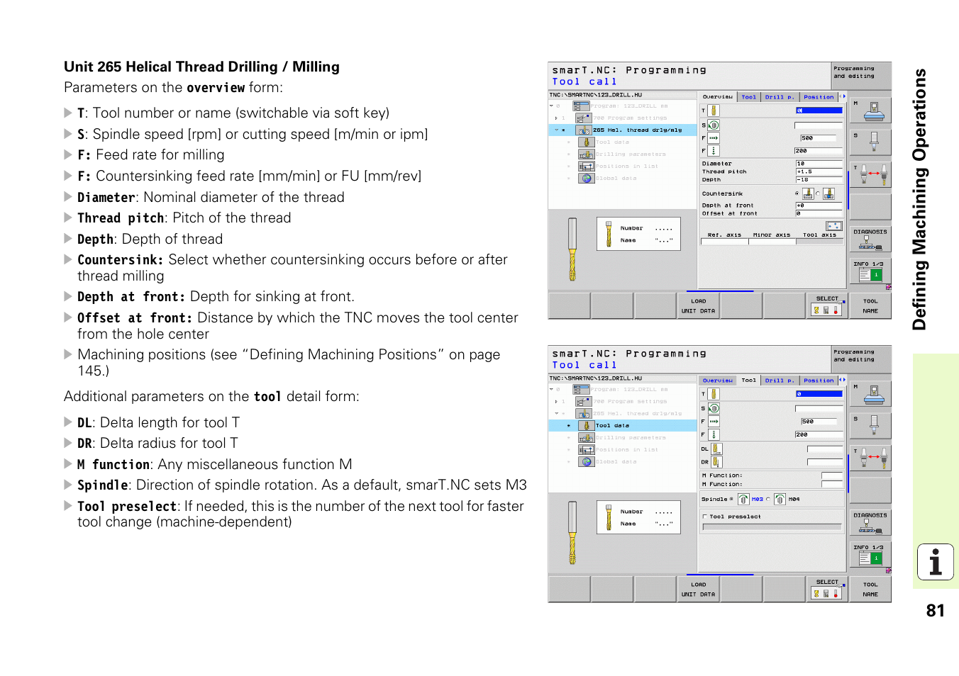 81 definin g machining operations | HEIDENHAIN iTNC 530 (340 49x-05) Pilot User Manual | Page 81 / 213