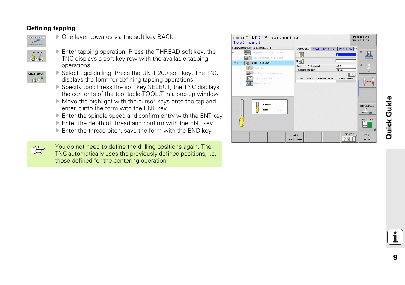 9quick guide | HEIDENHAIN iTNC 530 (340 49x-05) Pilot User Manual | Page 9 / 213