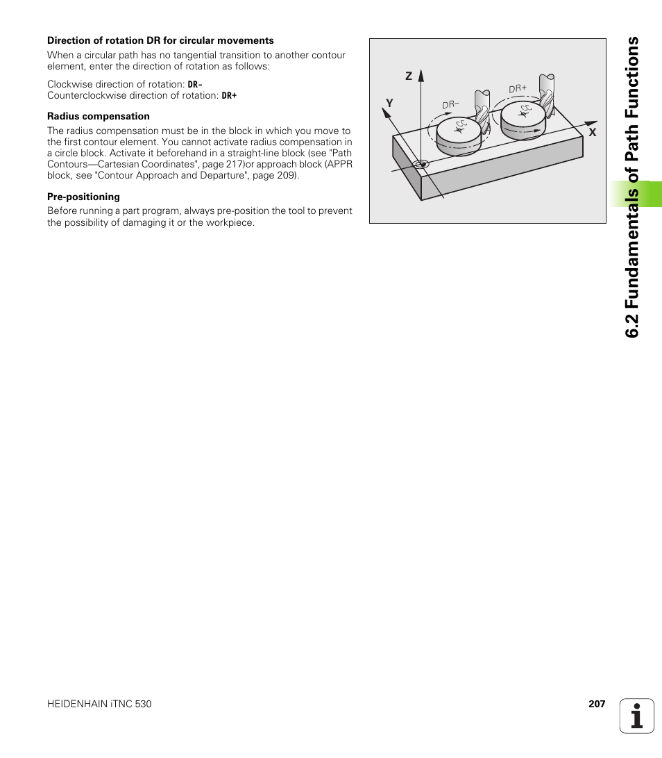 2 f undamentals of p a th f unctions | HEIDENHAIN iTNC 530 (340 49x-06) User Manual | Page 207 / 713