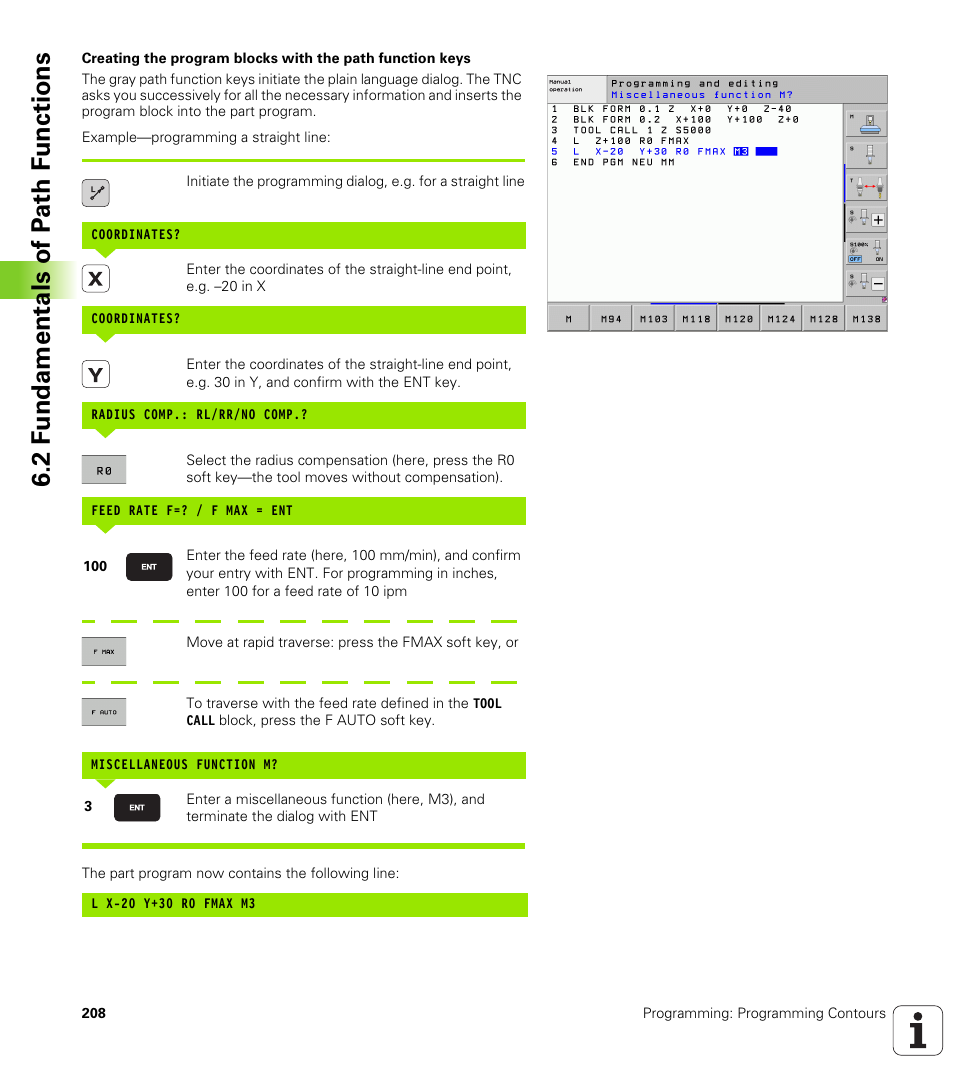 2 f undamentals of p a th f unctions | HEIDENHAIN iTNC 530 (340 49x-06) User Manual | Page 208 / 713