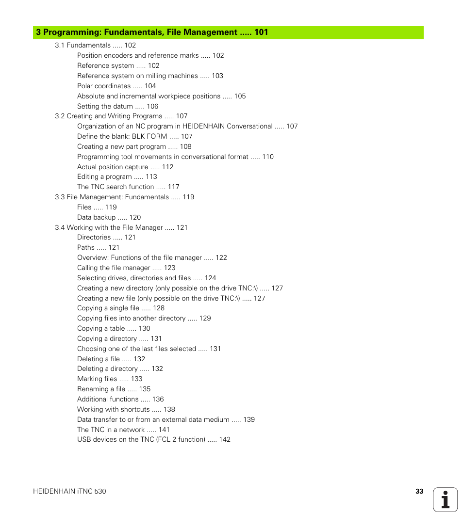 3 programming: fundamentals, file management, Programming: fundamentals, file management | HEIDENHAIN iTNC 530 (340 49x-06) User Manual | Page 33 / 713